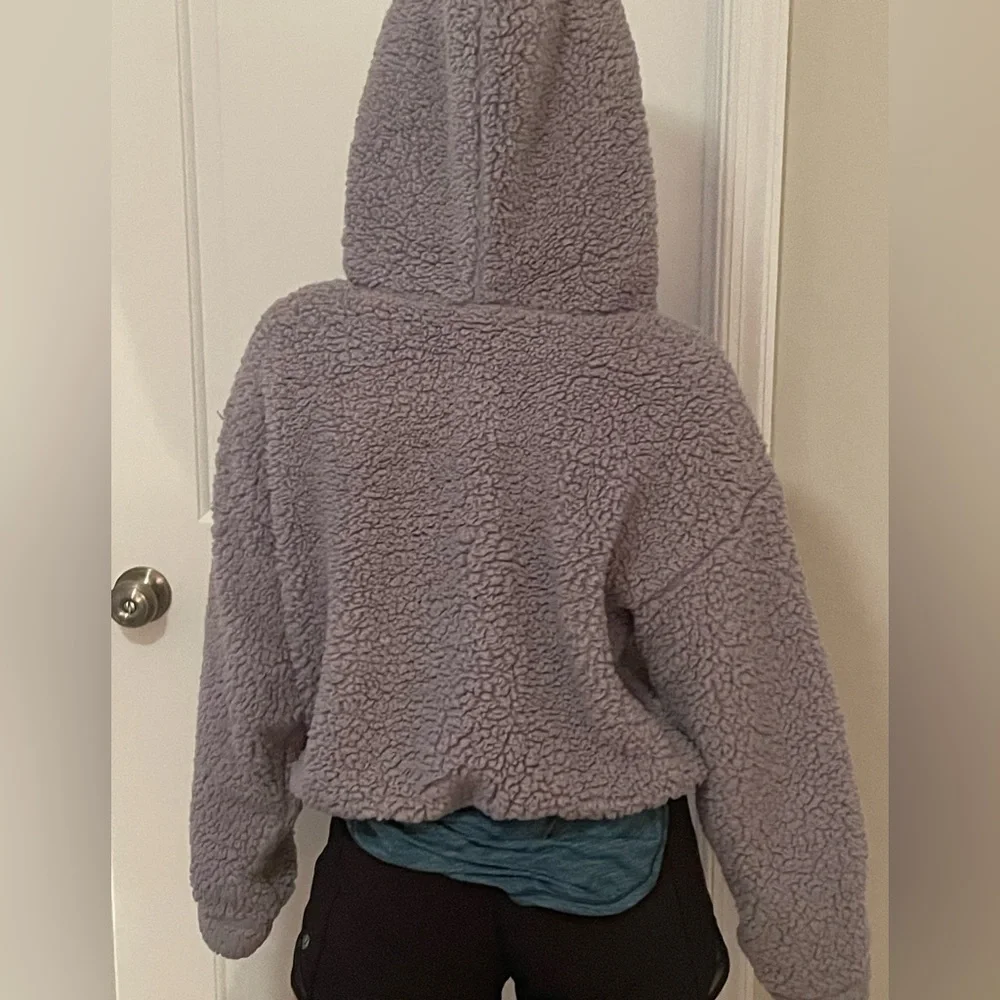 Fluffy sweatshirt with adjustable hood and waist - Picture 3 of 4